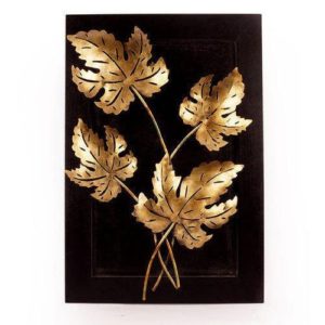 Golden Leaves Iron Wall Décor.