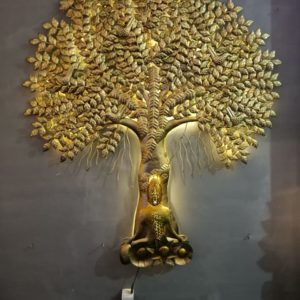Golden buddha tree with LED.