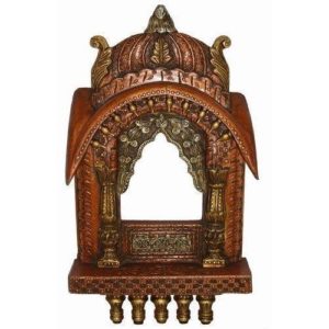 Wooden painted jharokha.