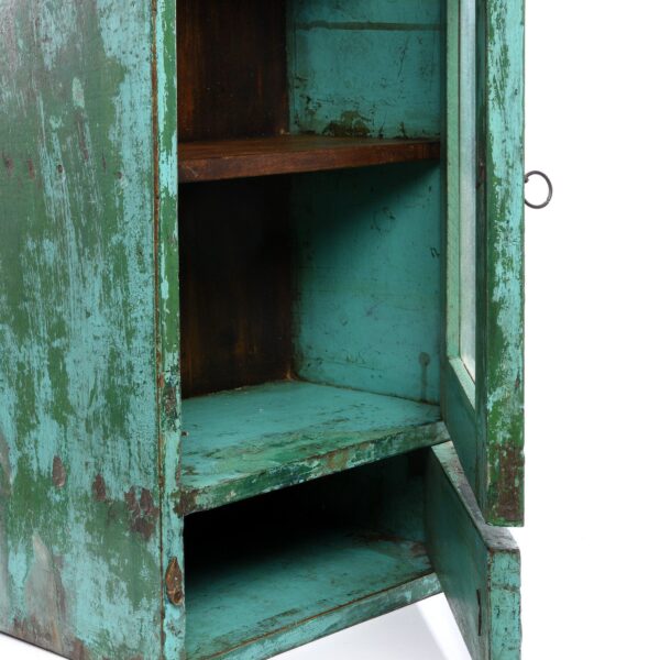 Green painted Wall Cabinet. - Image 3