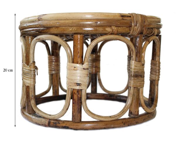 Handcrafted eco Friendly Cane Stool. - Image 3