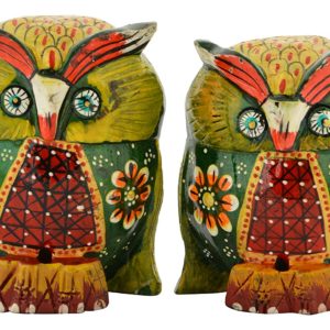 Painted Owl Set of 2.