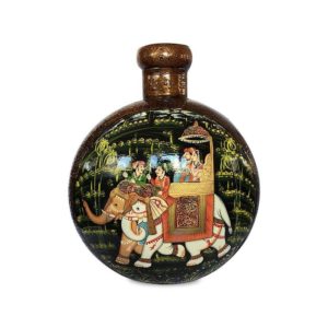 Rajasthani Hand Painted Matki - Metal Art.