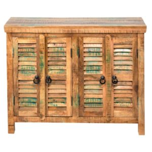Rustic Reclaimed 4 Door Sideboard Cabinet.