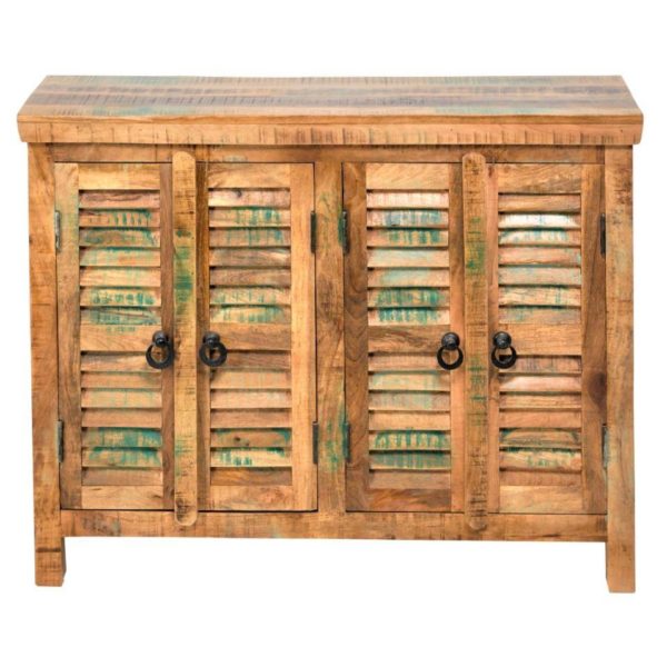 Rustic Reclaimed 4 Door Sideboard Cabinet.