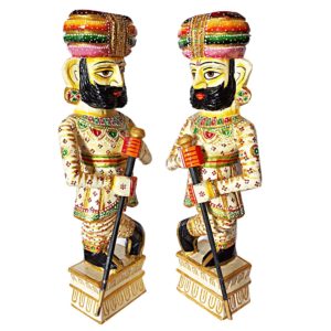 Wooden Chowkidar set of 2.