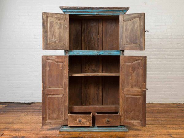 Antique carved reclaimed cabinet. - Image 3