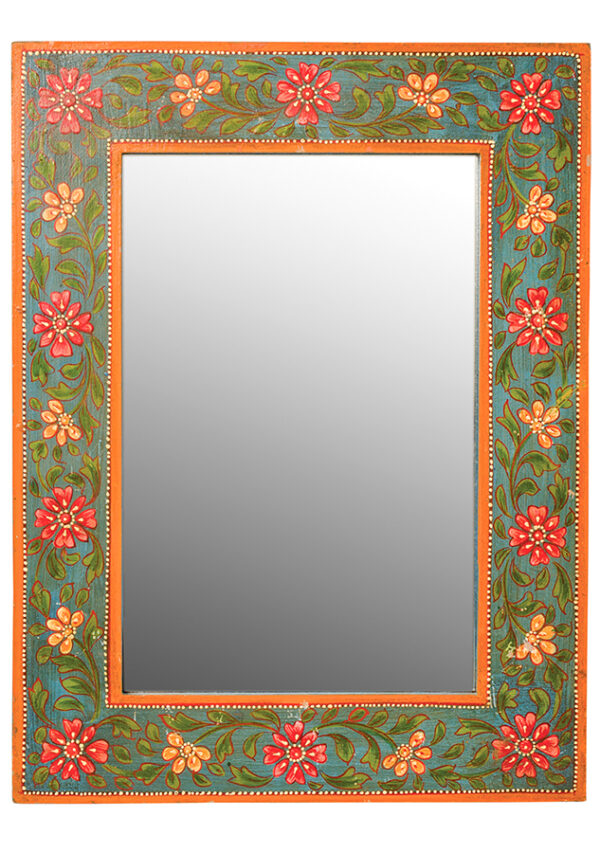 Hand Painted Floral Wall Mirror Frame.
