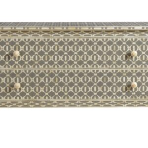 Old Age Bone Inlay 2 Drawer Chest.