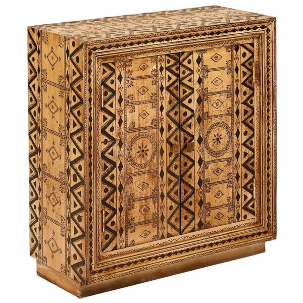 Rustic Hand Painted Accent Cabinet. - Image 2