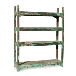 Vintage Painted Slat Shelf.