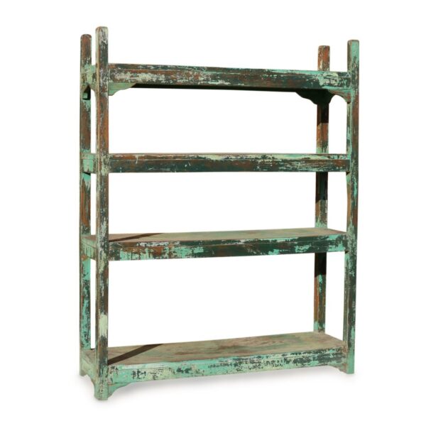Vintage Painted Slat Shelf.