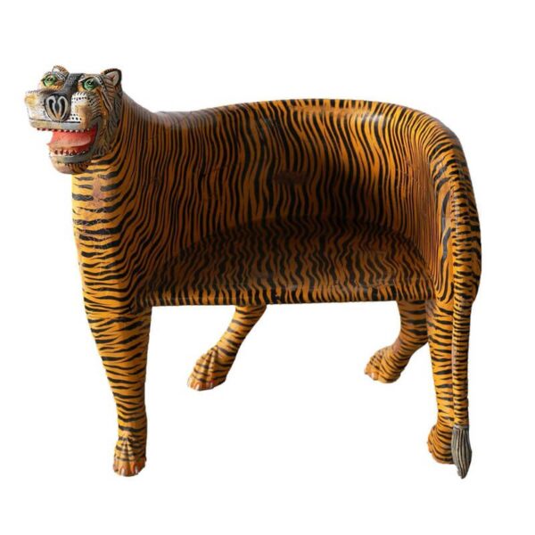 Cougar Tiger Wooden Chair.