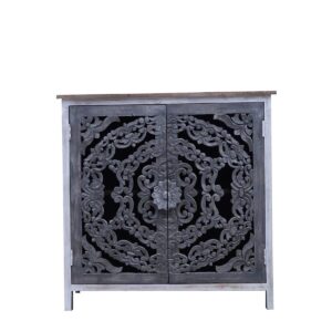 Hand Carved Solid Wood Storage.