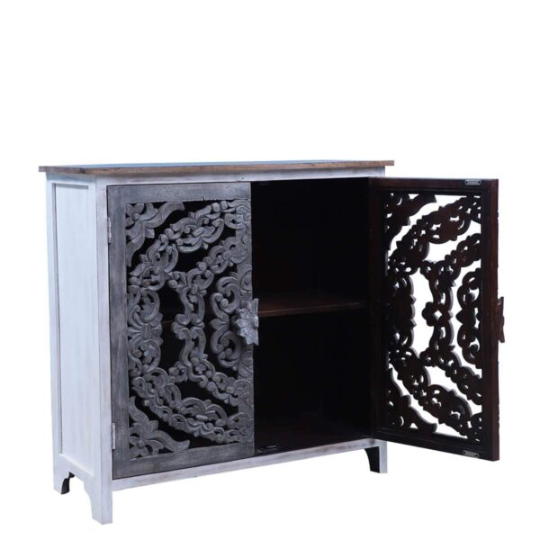 Hand Carved Solid Wood Storage. - Image 3