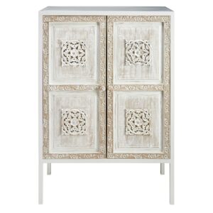 Metal & Sculpted horizontal sideboard.