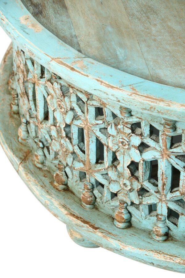 Round Hand- Carved Coffee Table. - Image 2